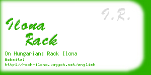 ilona rack business card